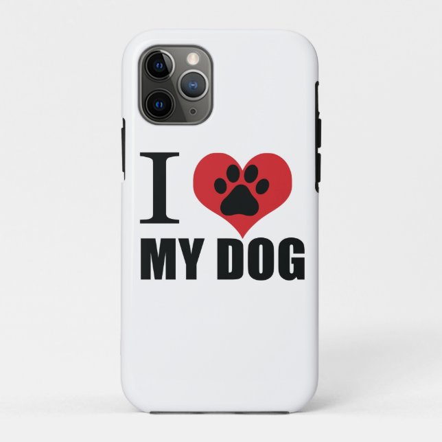 Coques Case-Mate iPhone J'aime mon chien jeter l'oreiller (Dos)