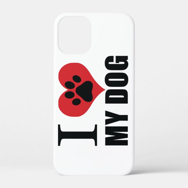 Coques Case-Mate iPhone J'aime mon chien jeter l'oreiller (Verso)