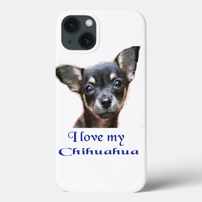 Coques Case-Mate iPhone J'aime mon Chihuahua (Verso)