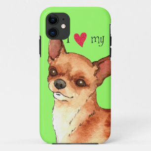 Coque iPhone 11 J'aime mon chiwawa
