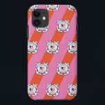 Coque Case-Mate iPhone J'aime mon Coastie<br><div class="desc">J'aime mon Coastie avec des ancres de la garde côtière et des rayures roses et oranges</div>