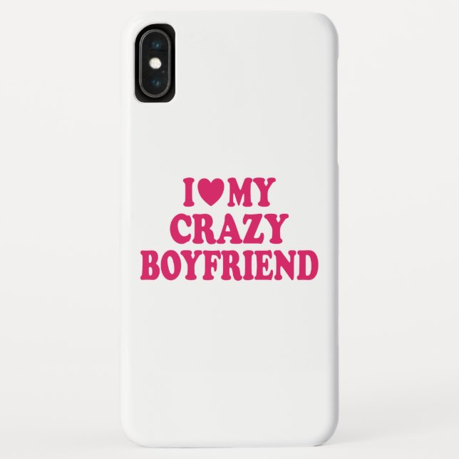 Coques Case-Mate iPhone J'aime mon copain fou (Dos)