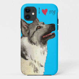 Etui iPhone Case-Mate J'aime mon Elkhound norvégien