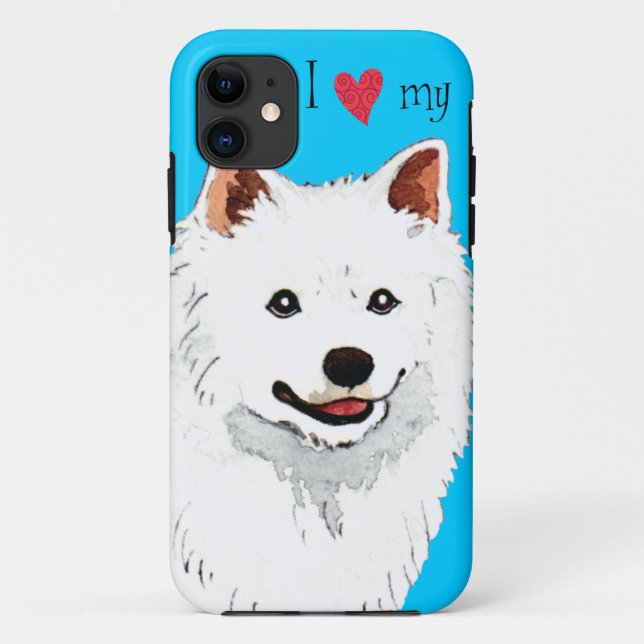 Coques Case-Mate iPhone J'aime mon Eskie (Dos)