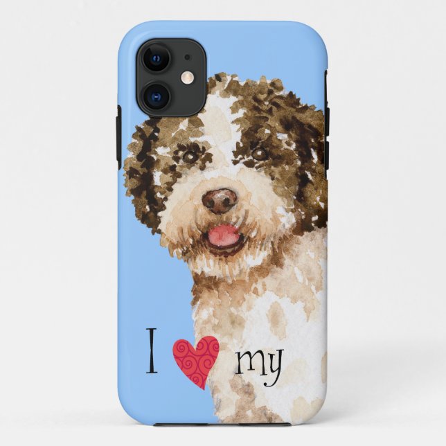 Coques Case-Mate iPhone J'aime mon Lagotto (Dos)