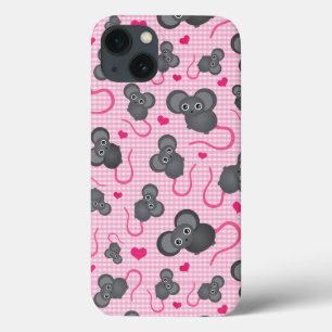 Coque Case-Mate iPhone J'aime mon motif de souris dans le rose