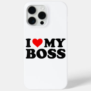 Coque Case-Mate iPhone J'Aime Mon Patron Funny Red Heart Boss Je Coeur Me