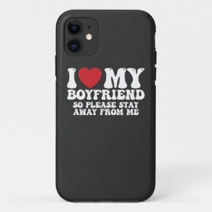 Case-Mate iPhone Case J'aime mon petit ami alors s'il vous plaît restez
