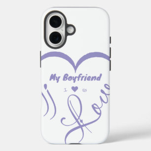 Coque Pour iPhone 16 J'aime mon petit ami, j'♥ nous