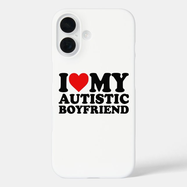 Coques Case-Mate iPhone J'Aime Mon Petit Amis Autiste (Verso)