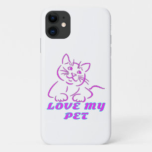 Case-Mate iPhone CASE J'AIME MON PETIT CHAT ROSE