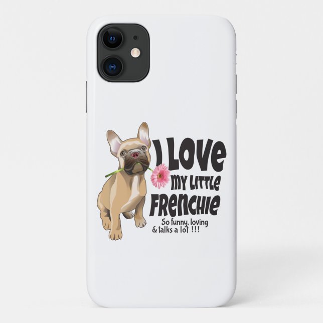 Coques Case-Mate iPhone J'aime mon petit Français - French bulldog (Dos)