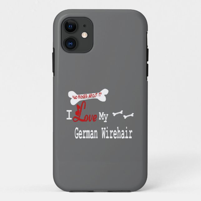 Coques Case-Mate iPhone J'Aime Mon Pointeur À poils durs Allemand (Dos)