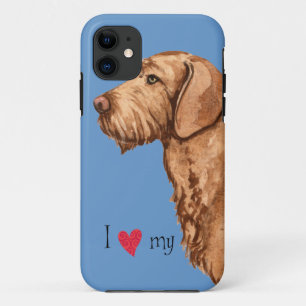 Coques Pour iPhone J'aime mon Vizsla à poils durs