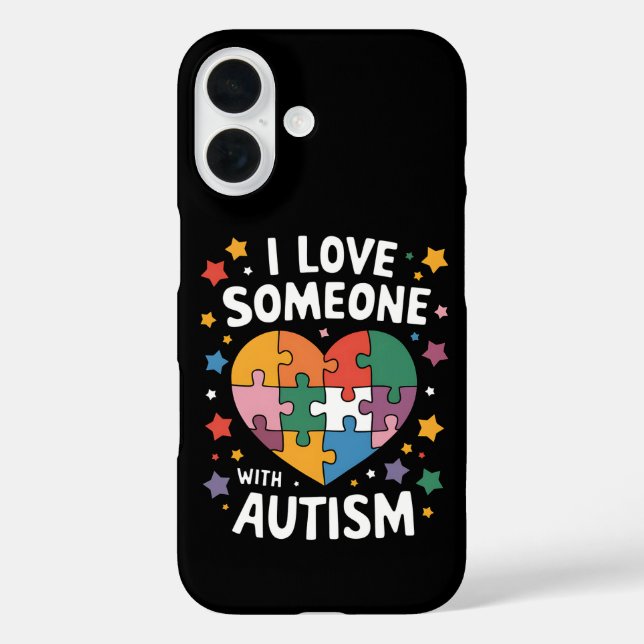 Coques Case-Mate iPhone J'aime quelqu'un avec l'autisme Sensibilisation au (Verso)