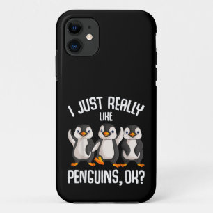 Case-Mate iPhone Case J'aime vraiment beaucoup les manchots filles garço
