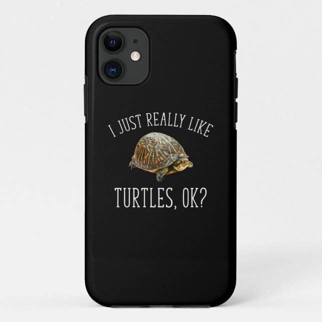 Coques Case-Mate iPhone J'Aime Vraiment Les Tortues, OK ? (Dos)