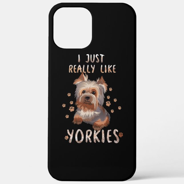 Coques Case-Mate iPhone J'Aime Vraiment Les Yorkies (Verso)