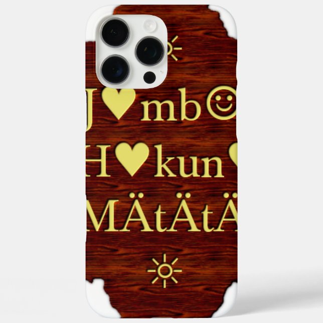 Coques Case-Mate iPhone Jambo Hakuna Matata : Art africain Imprimer/Graphi (Verso)