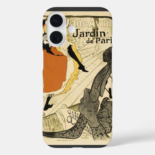 Coques Case-Mate iPhone Jane Avril de la danseuse Art nouveau par Toulouse (Verso)