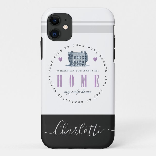 Coques Case-Mate iPhone Jane Eyre - Ma seule maison - Ajouter votre nom (Dos)