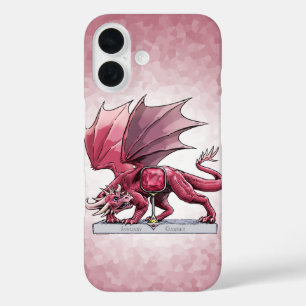 Coque Pour iPhone 16 Janvier Birthstone Dragon - Garnet Coque-Mate iPho