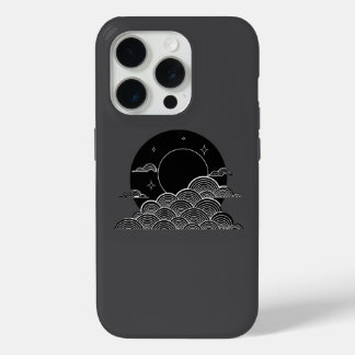 Coque Case-Mate iPhone Japanese Moon Wave Minimalist Black White iPhone C