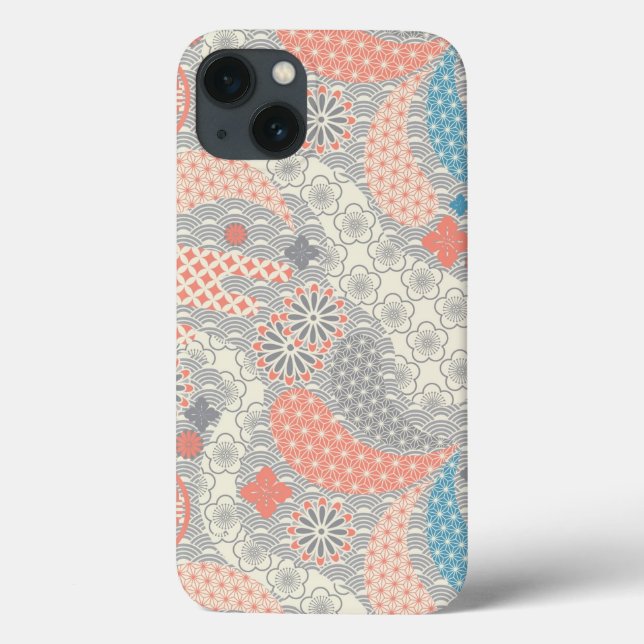 Coques Case-Mate iPhone Japanese style pattern. Illustration. (Verso)
