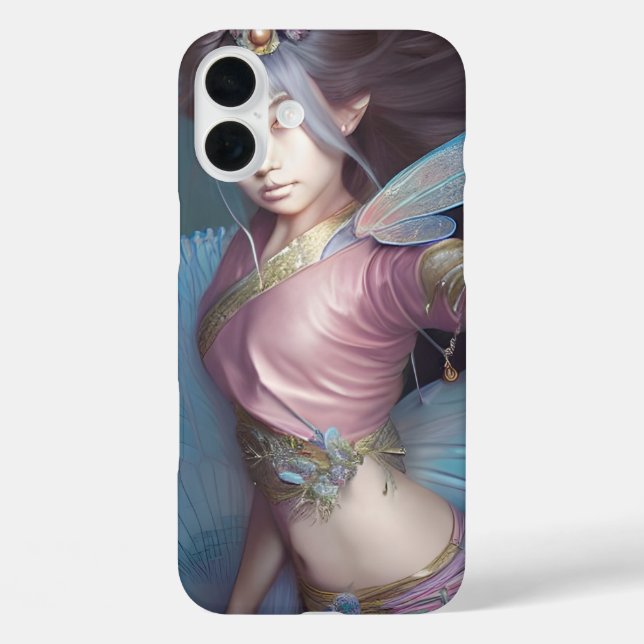 Coques Case-Mate iPhone Japonais Fairy rose et bleu clair Imaginaire AI Ar (Verso)