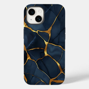 Coque Case-Mate iPhone Japonais Kintsugi bleu foncé