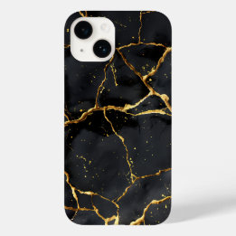 Coque Case-Mate iPhone Japonais Kintsugi Noir & Or