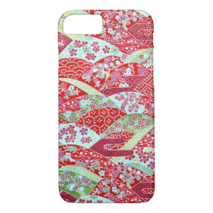 Coque Case-Mate iPhone Japonais Washi Art Rouge Floral Origami Yuzen