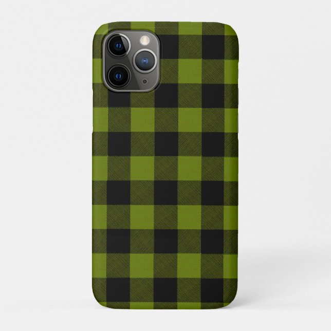 Coques Case-Mate iPhone Jardin à carreaux vert Buffalo (Dos)
