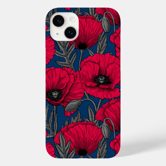 Coques Case-Mate iPhone Jardin à pavot nocturne (Verso)