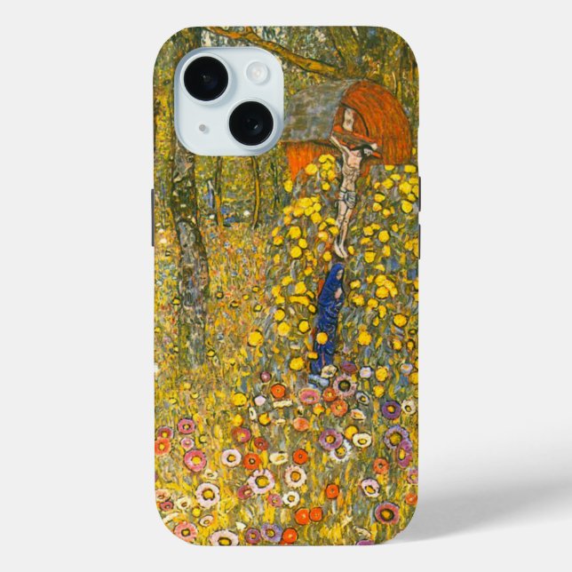 Coques Case-Mate iPhone Jardin agricole Gustav Klimt avec Crucifix (Verso)