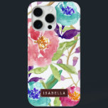 Coque iPhone 15 Pro Max Jardin Aquarelle Floral<br><div class="desc">Belle et élégante conception florale dispose d'une belle illustration florale aquarelle peinte à la main dans des couleurs vives et peut être personnalisée avec votre nom ou texte de votre choix.</div>