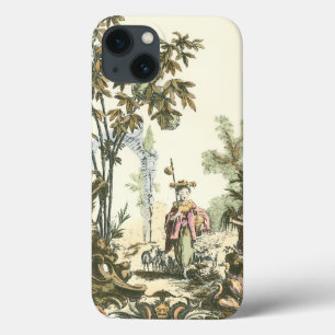 iPhone 13 Case Jardin asiatique avec la femme et les animaux