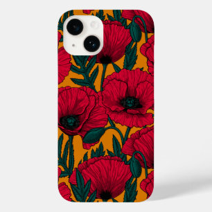 Coque Case-Mate iPhone Jardin aux coquelicots rouges