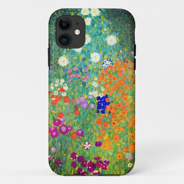 Coques Case-Mate iPhone Jardin aux fleurs Gustav Klimt (Dos)