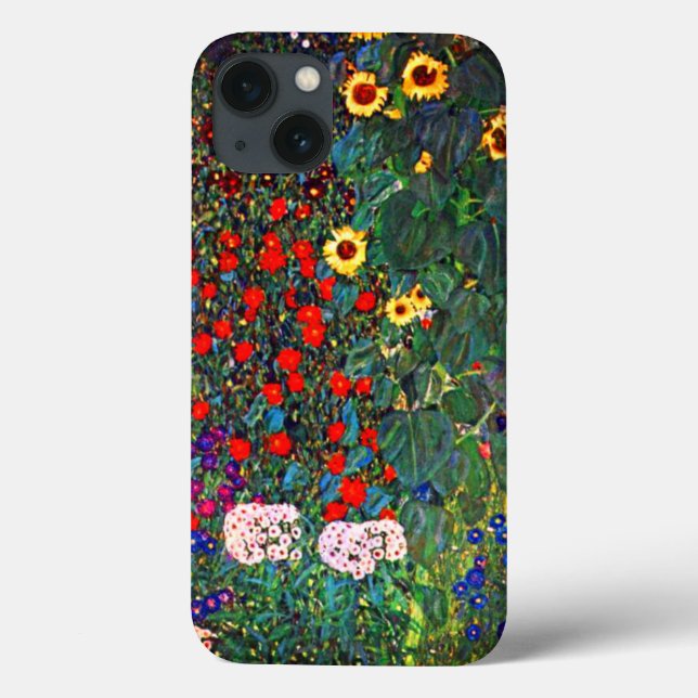Coques Case-Mate iPhone Jardin aux fleurs Gustav Klimt (Verso)