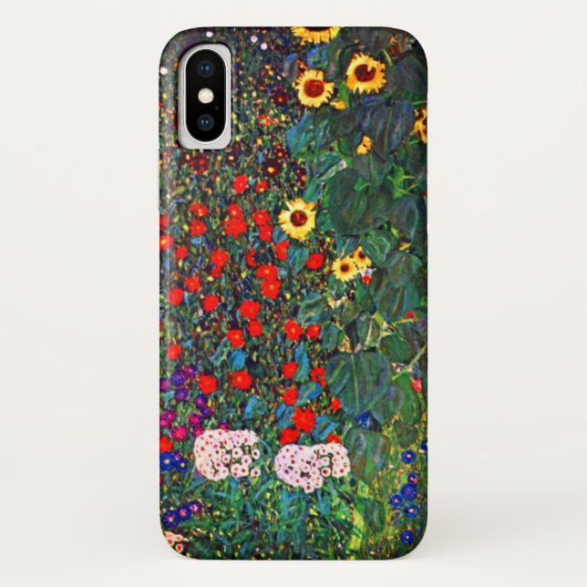 Coques Case-Mate iPhone Jardin aux fleurs Gustav Klimt (Dos)
