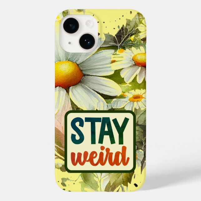 Coques Case-Mate iPhone Jardin botanique de Daisy "Restez bizarre" (Verso)