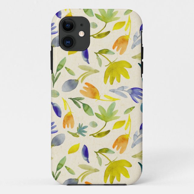 Coques Case-Mate iPhone Jardin Botanique Floral Aquarelle Rustique (Dos)