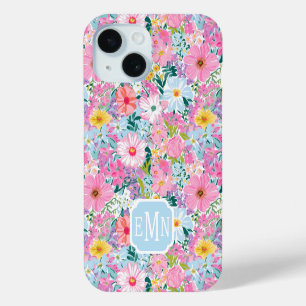 Coque Case-Mate iPhone Jardin Coloré Moderne Monogrammé