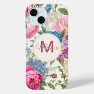 Coque Case-Mate iPhone Jardin de campagne Roses et pivoines Floral