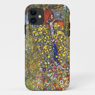 Coques Pour iPhone Jardin de ferme de Gustav Klimt avec le crucifix