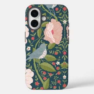 Coque Pour iPhone 16 Jardin de fleurs Moris William Floral Oiseau Botan