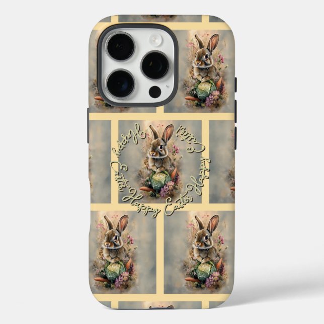 Coques Case-Mate iPhone Jardin de lapin de Pâques Design floral (Verso)