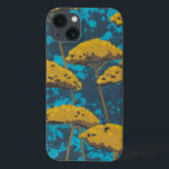 iPhone 13 Case Jardin de millefeuille d'or avec l'arrière - plan<br><div class="desc">Les fleurs de millefeuille d'or ponctuent cette belle scène de jardin. L'arrière - plan bleu tient également un signe du feuille dispersé partout. Il est comme regarder une photo d'oeil magique excepté beaucoup plus d'amusement !</div>