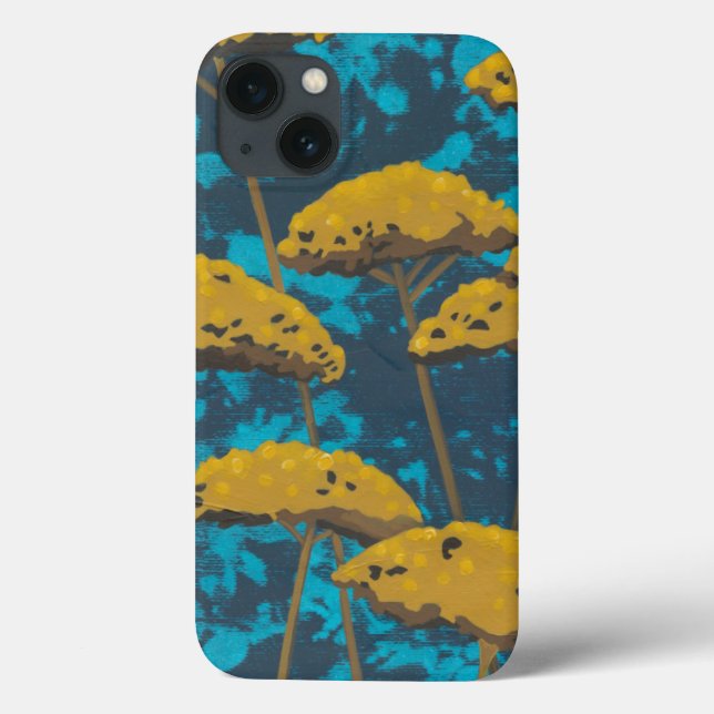 Coques Case-Mate iPhone Jardin de millefeuille d'or avec l'arrière - plan (Verso)